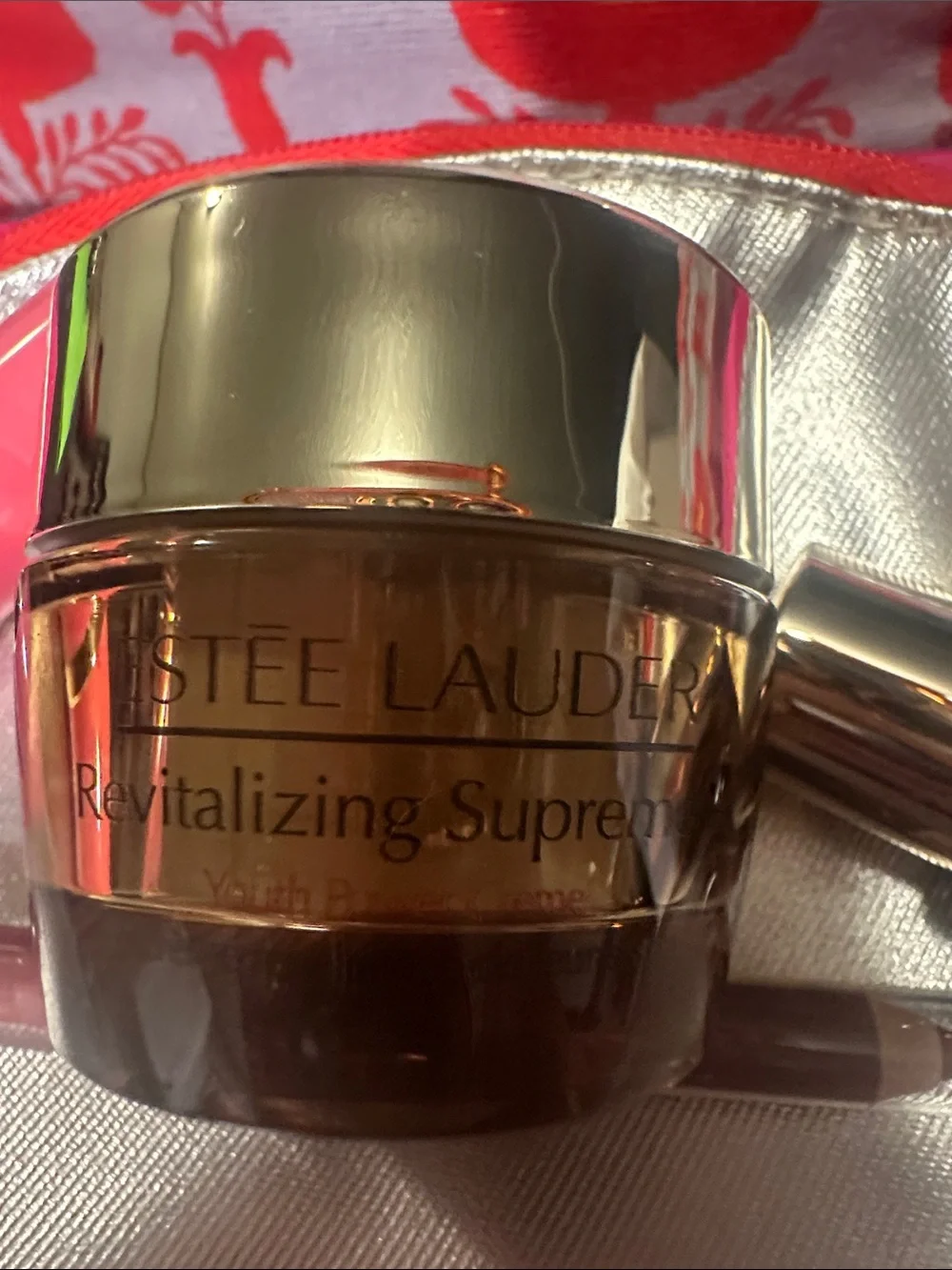 Estee Lauder Gold Jar Moisturizer with Pink and Silver Accents - Picture 7 of 9